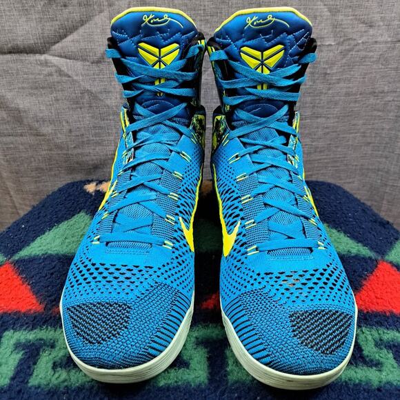 %Size 13 - Nike Kobe 9 Elite Perspective Men Sneakers Neon Turquoise/Volt - A1 main image 14